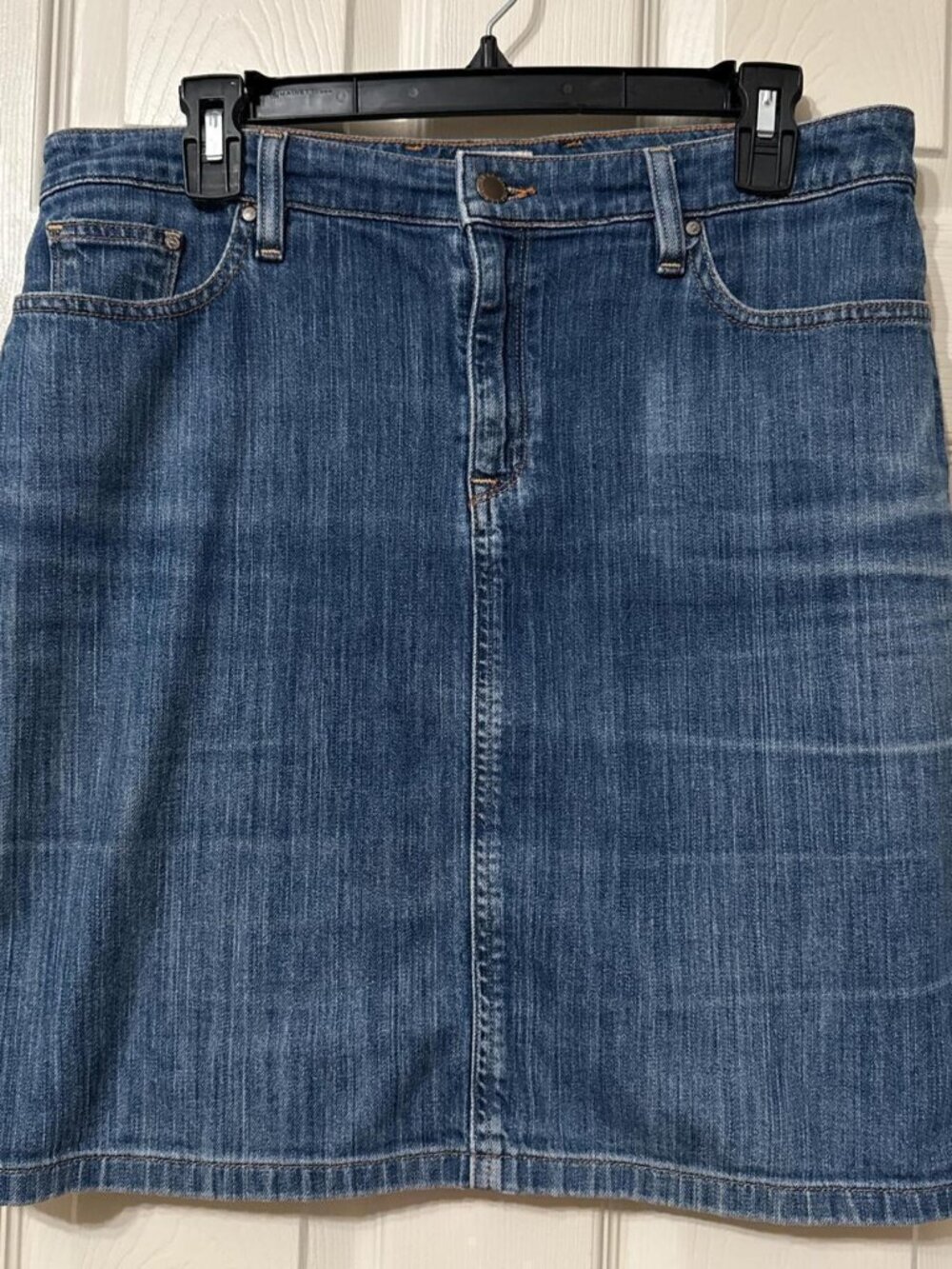 LL Bean jean skirt “favorite fit” style in a size 10
